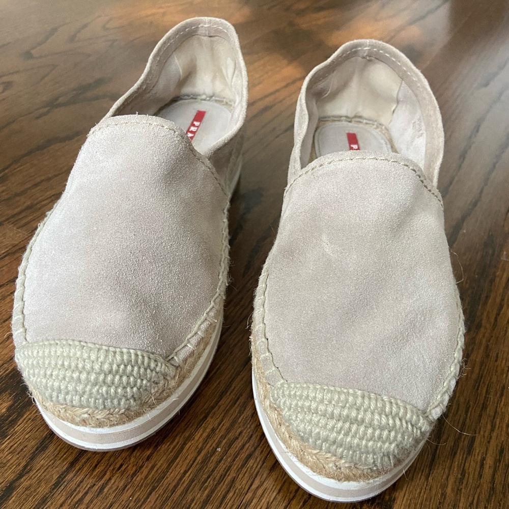 Authentic Prada suede platform espadrilles size 36 - Picture 5 of 13